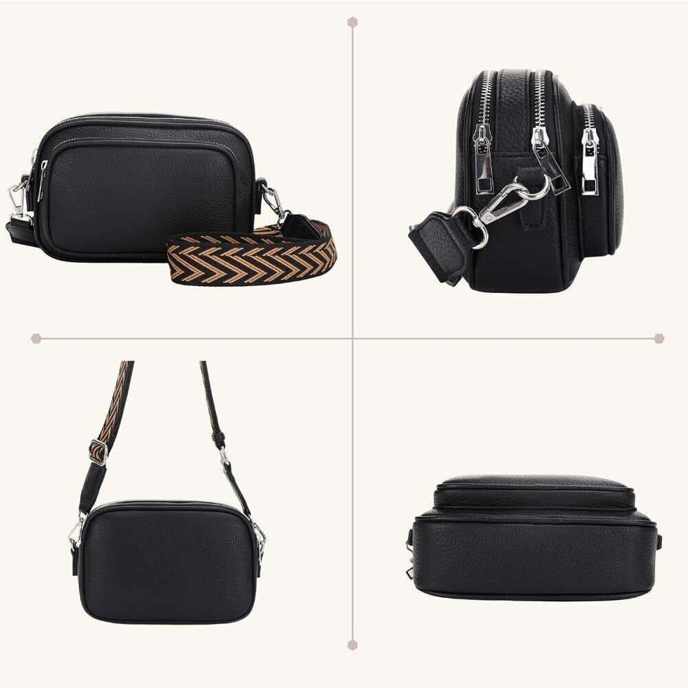 Small Vegan Leather Crossbody Bag for Women with Adjustable Strap - Picture 5 of 6